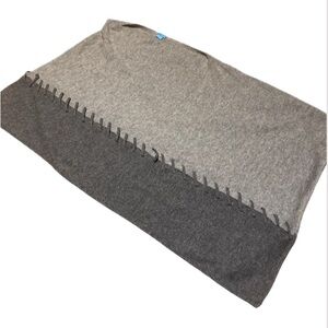 J. McLaughlin Cashmere Gray and Dark Gray Poncho/shrug